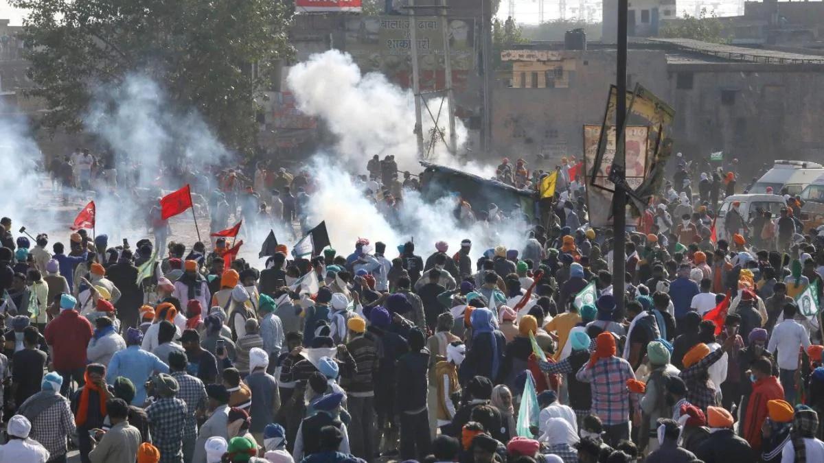 प्रदर्शन के दौरान किसान.(फाइल फोटो)