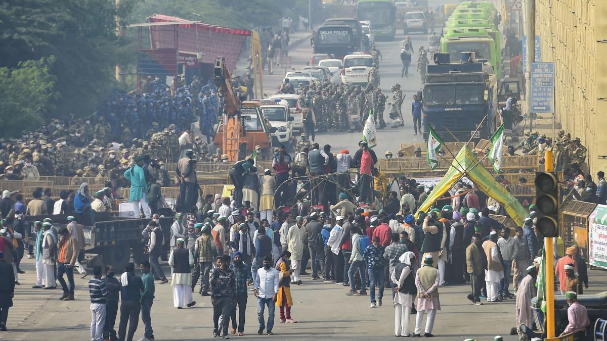 दिल्ली-एनसीआर इलाके में जारी है किसानों का प्रदर्शन