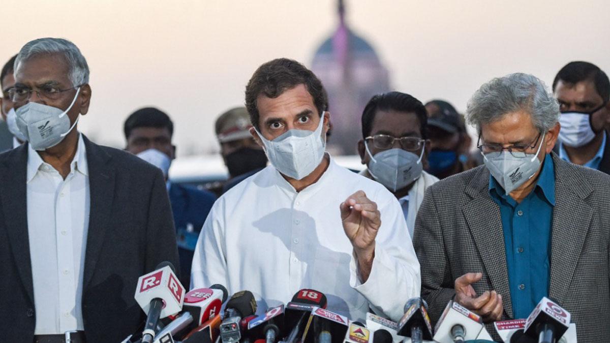 राहुल गांधी समेत विपक्ष के 5 नेताओं ने की राष्ट्रपति से मुलाकात