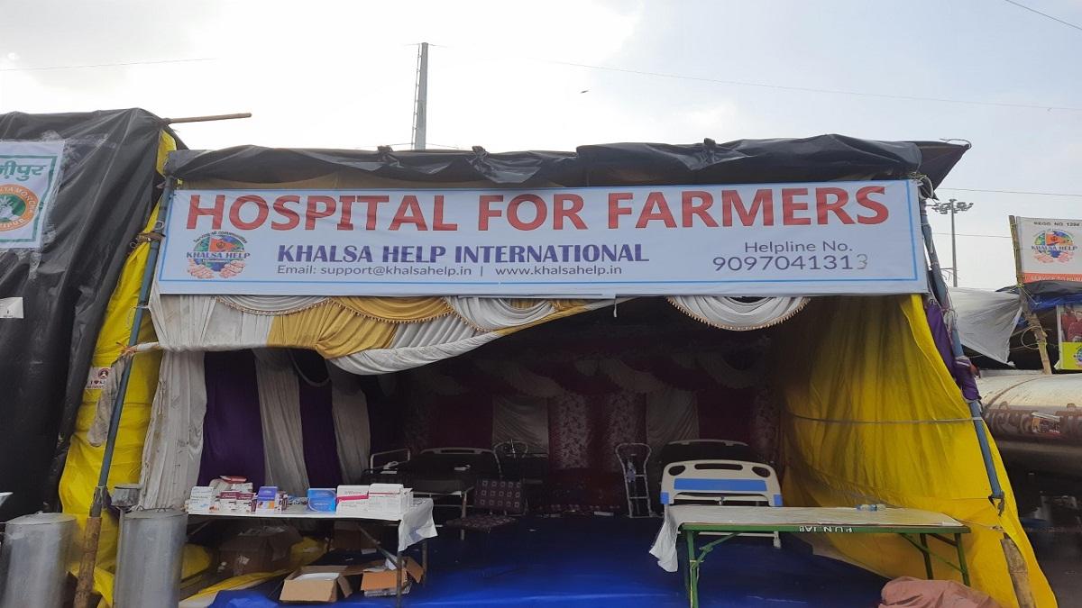 गाजीपुर बॉर्डर पर किसानों के लिए बनाया गया अस्पताल