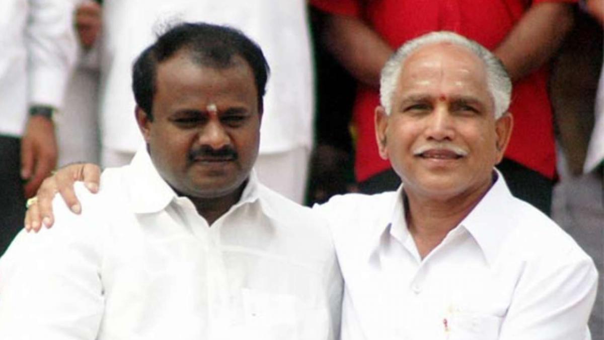 कुमारस्वामी और बीएस येदियुरप्पा