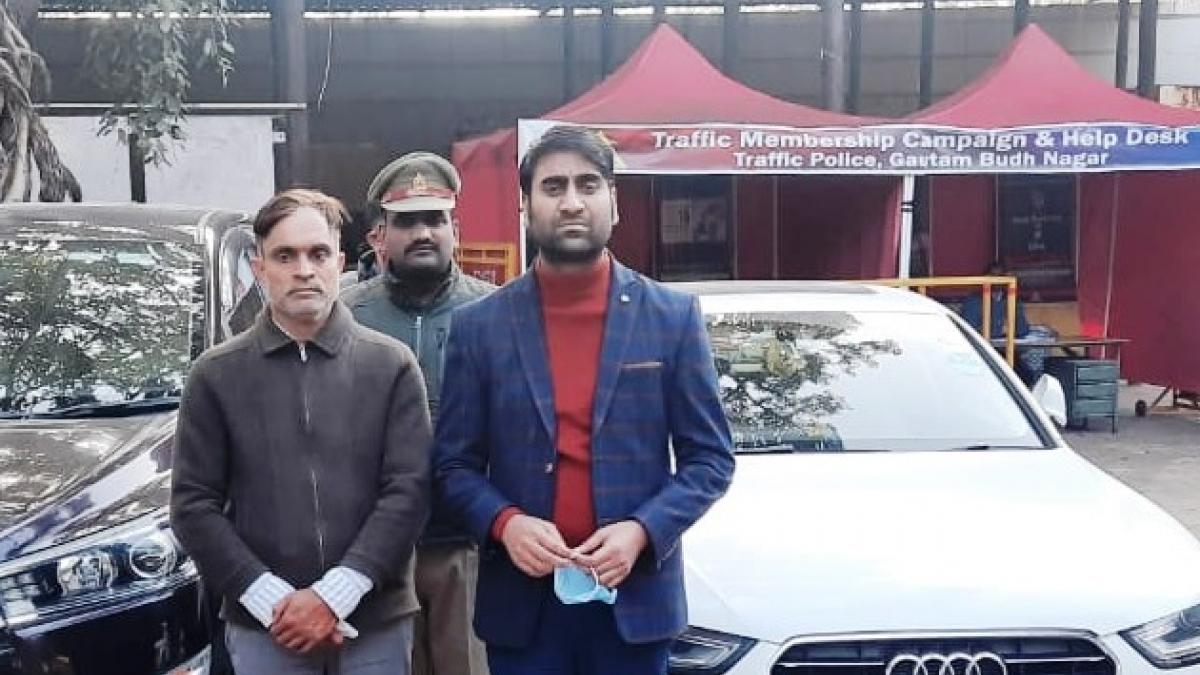 मोहित गोयल फिर एक मामले में गिरफ्तार (फोटो @noidapolice)