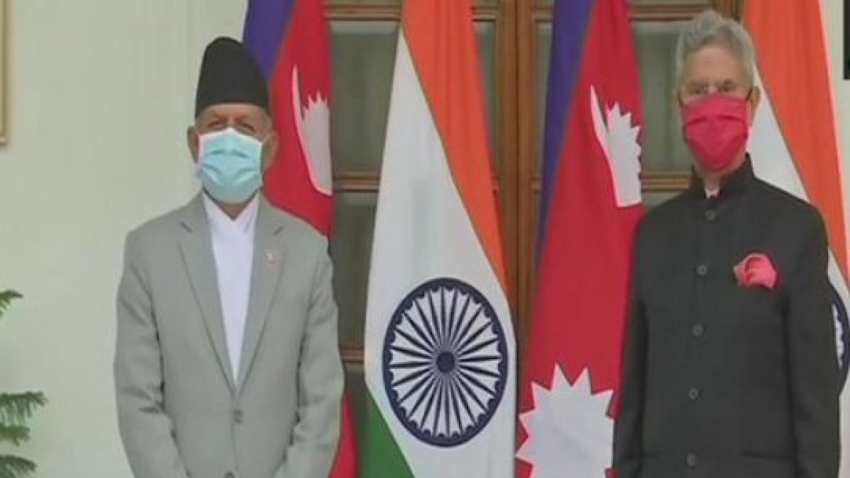 नेपाल के विदेश मंत्री ने एस जयशंकर से की मुलाकात (फोटो-एएनआई)