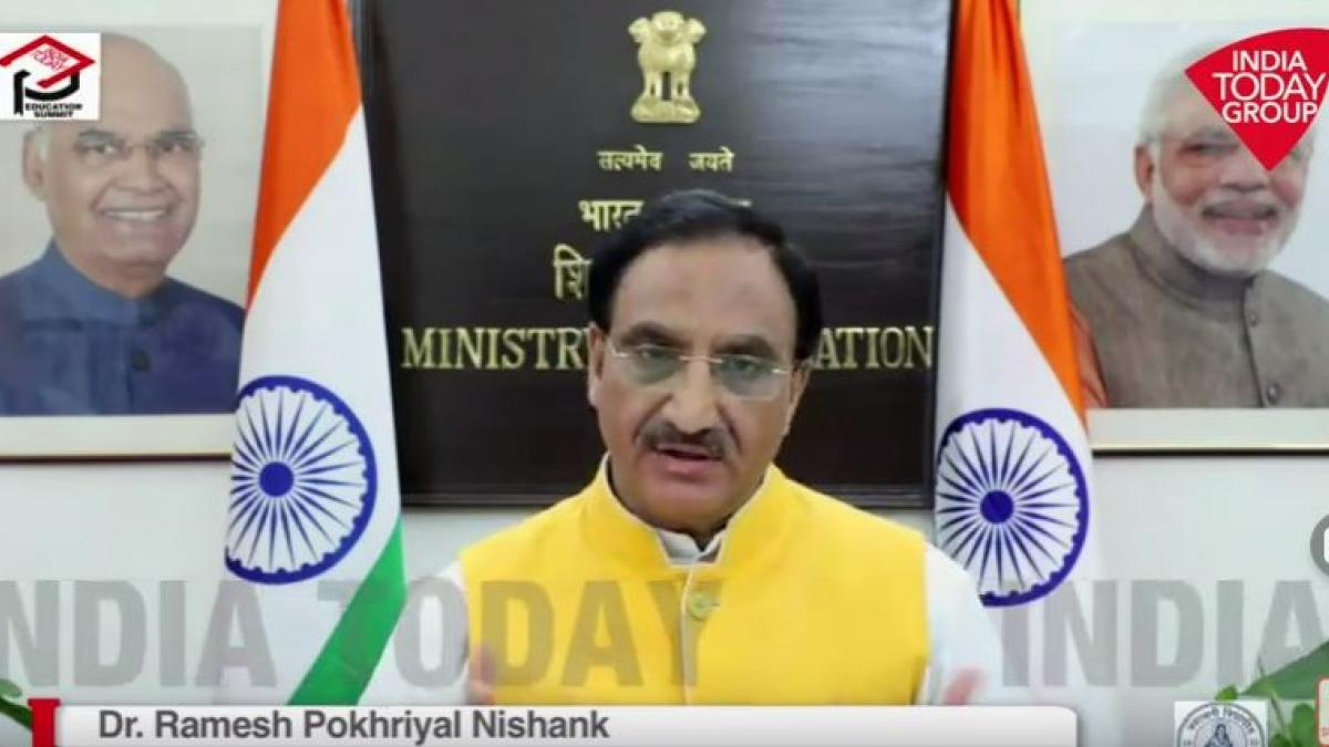Education minister Ramesh Pokhriyal Nishank