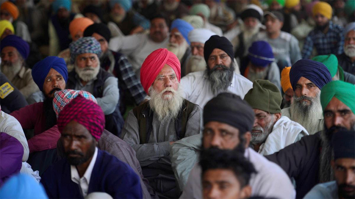 दिल्ली बॉर्डर पर डटे किसान (फोटो-PTI)