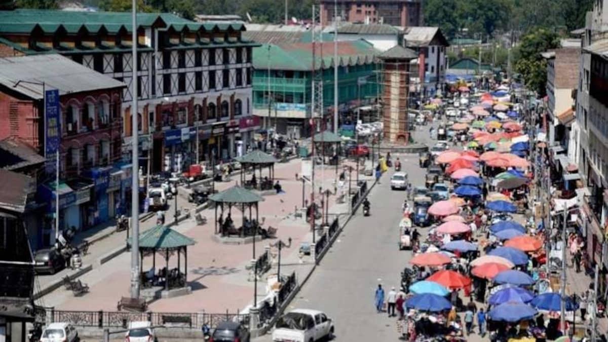 JK के लाल चौक की तस्वीर (फोटो-ANI)