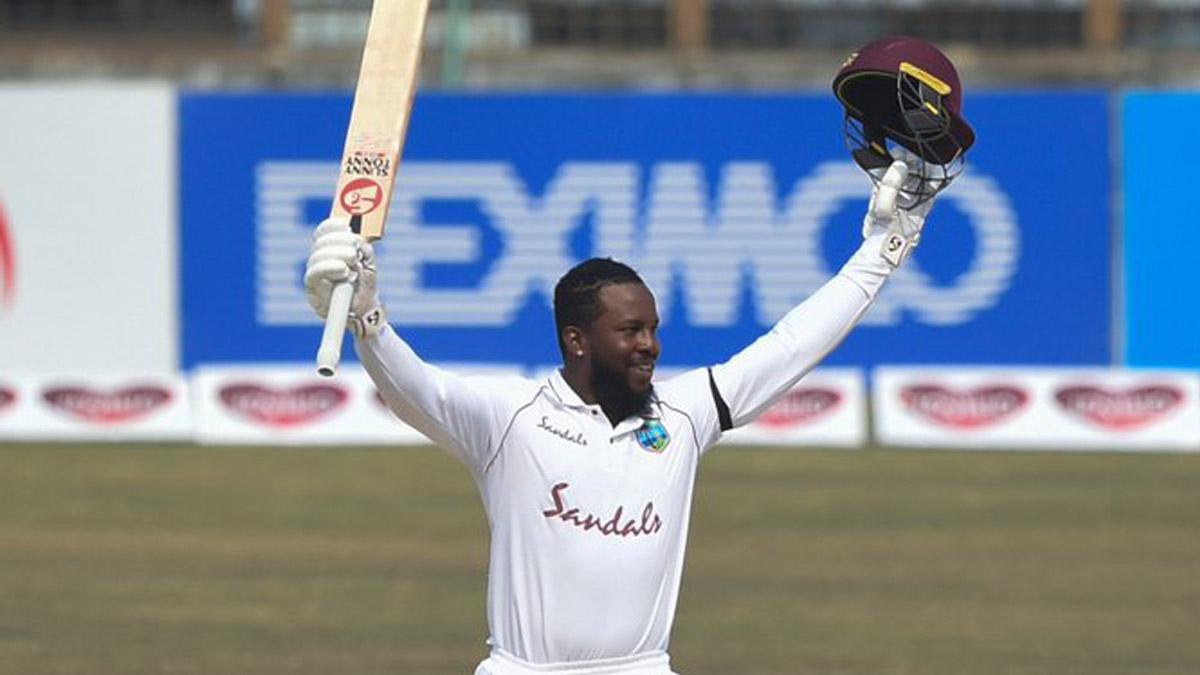 Kyle Mayers hits double century