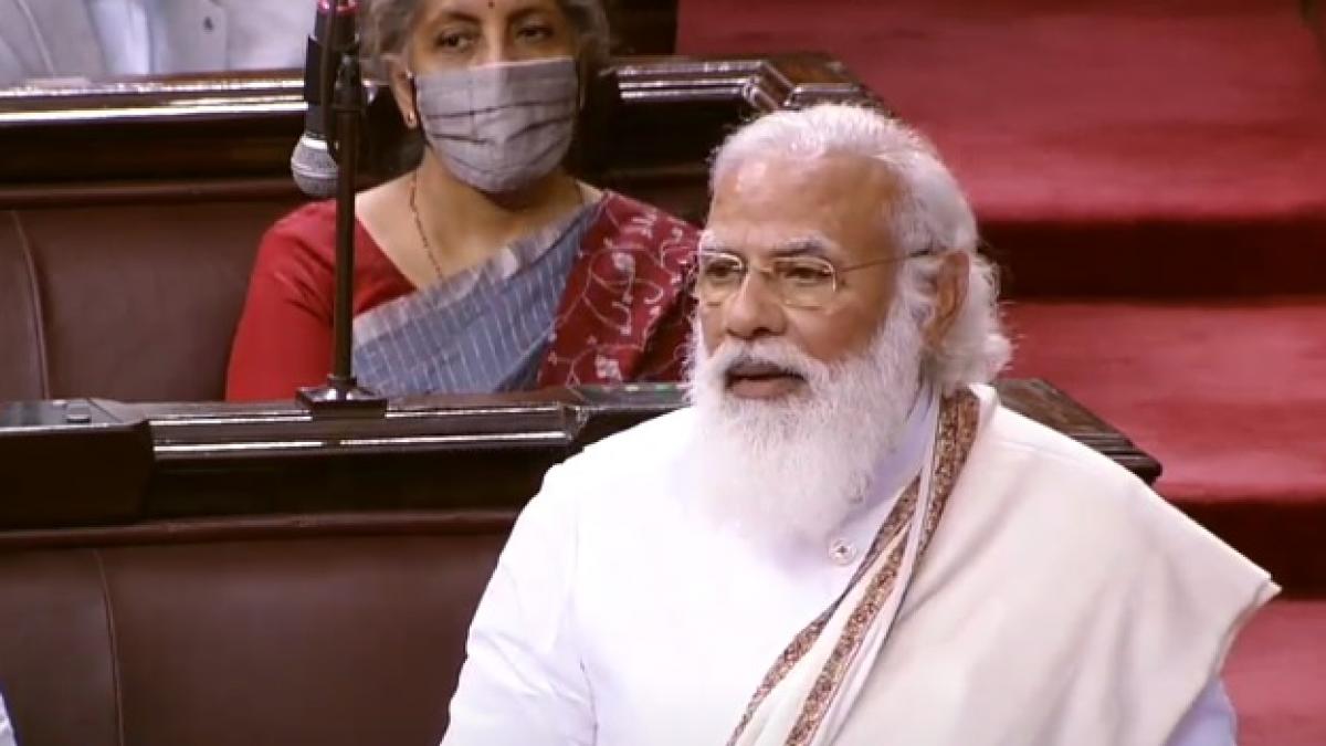 राज्यसभा में प्रधानमंत्री नरेंद्र मोदी का संबोधन