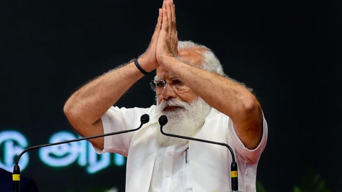 चेन्नई के एक कार्यक्रम में PM मोदी (फोटो- पीटीआई)