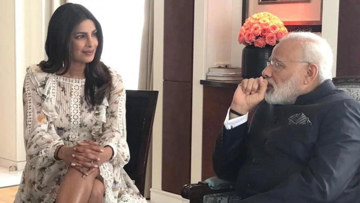 प्रियंक चोपड़ा जोनस-प्रधानमंत्री नरेंद्र मोदी 