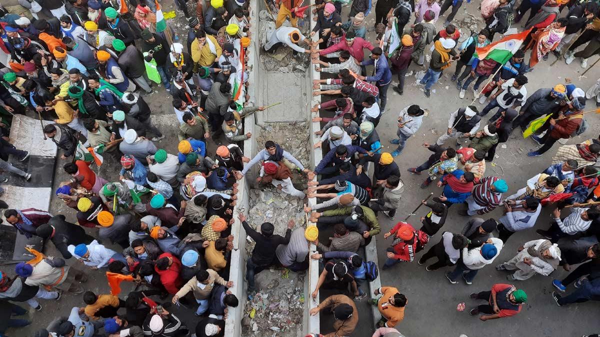 दिल्ली हिंसा मामले में रोहतक के 11 किसान गिरफ्तार (फोटो-पवन/ITGD)