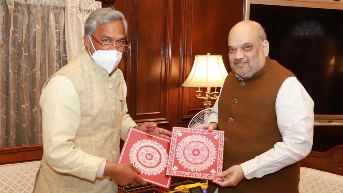 गृह मंत्री अमित शाह से मिले उत्तराखंड के मुख्यमंत्री टीएस रावत