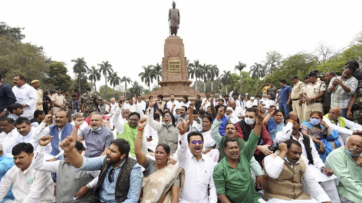 प्रस्तावित बिहार विशेष सशस्त्र पुलिस विधेयक 2021 का विरोध जारी (फाइल फोटो-PTI)