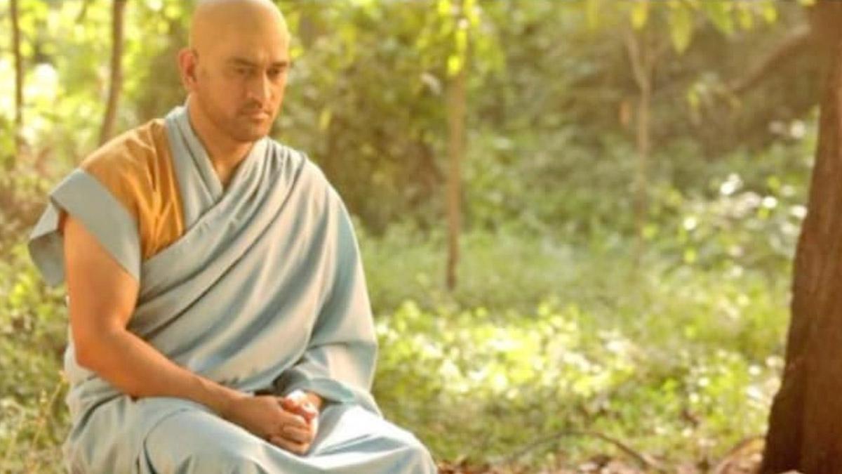 MS Dhoni's bald monk look triggers meme fest online. (Photo: Twitter)