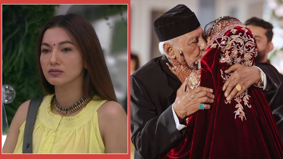 गौहर खान, पापा के गले लगती गौहर 