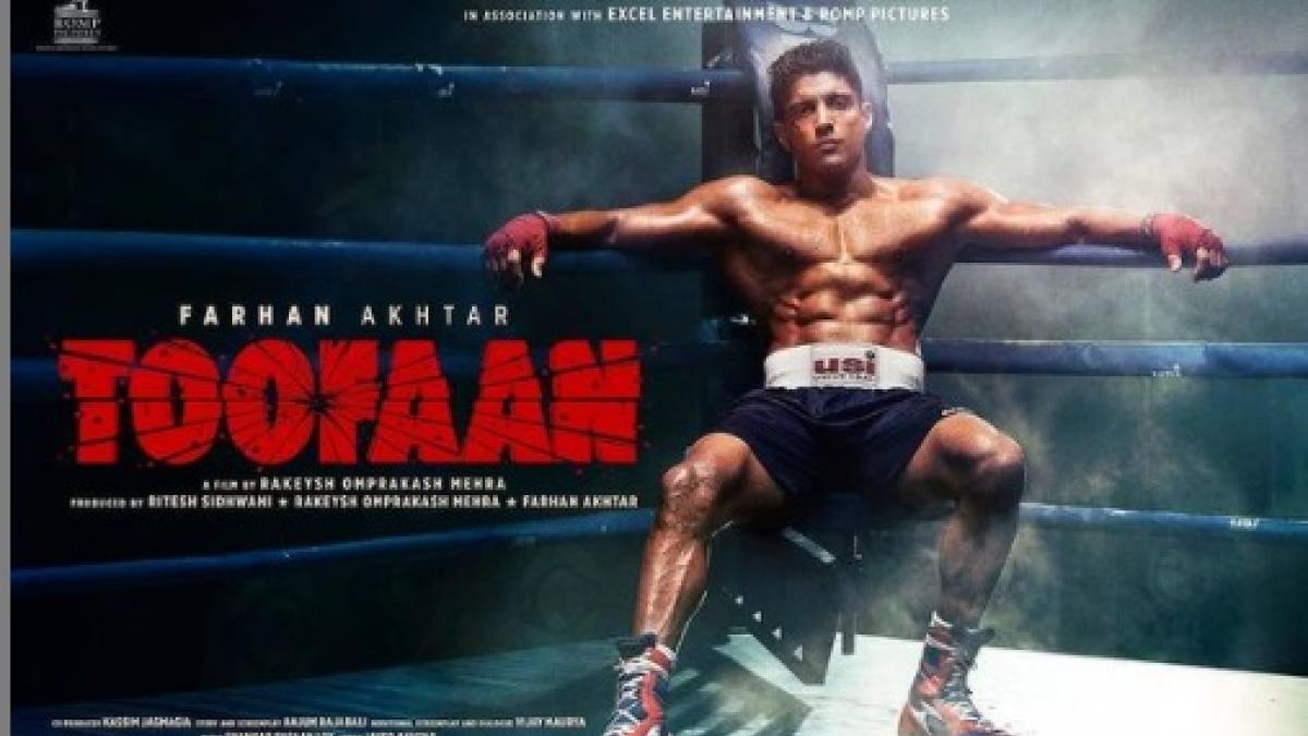 फिल्म तूफान में फरहान का लुक