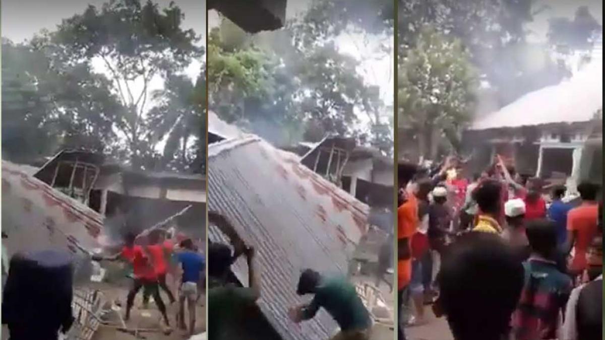 हिंदू गांव पर हमले की वायरल हो रही तस्वीर