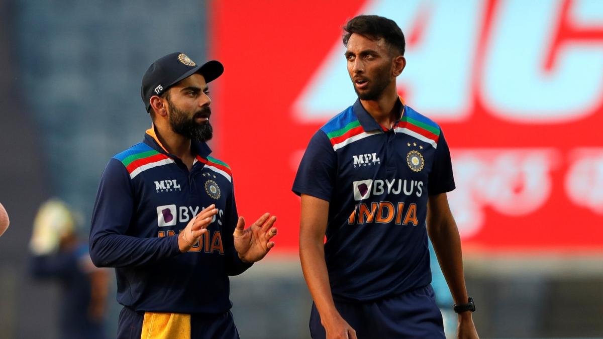 Virat Kohli and Prasidh Krishna (@BCCI)