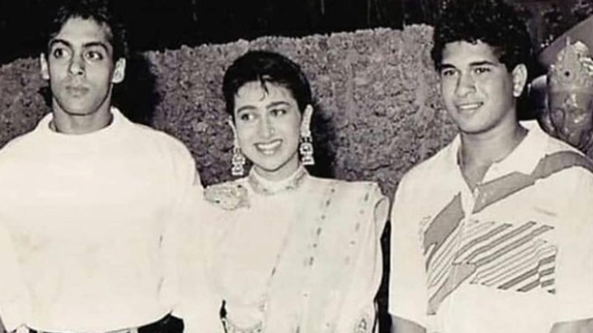 सलमान खान-कर‍िश्मा कपूर-सच‍िन तेंदुलकर 