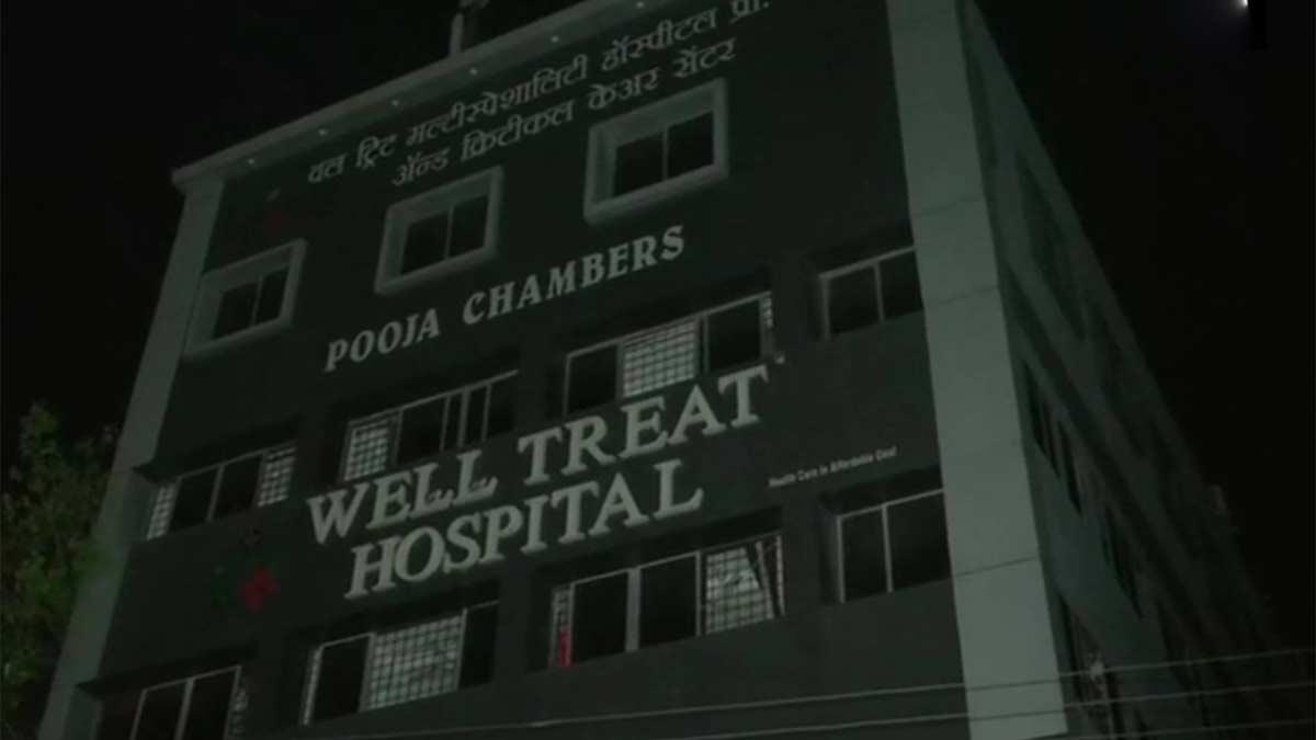 नागपुर के वेल ट्रीट अस्पताल के आईसीयू में आग लगी (वीडियो ग्रैब-ANI)