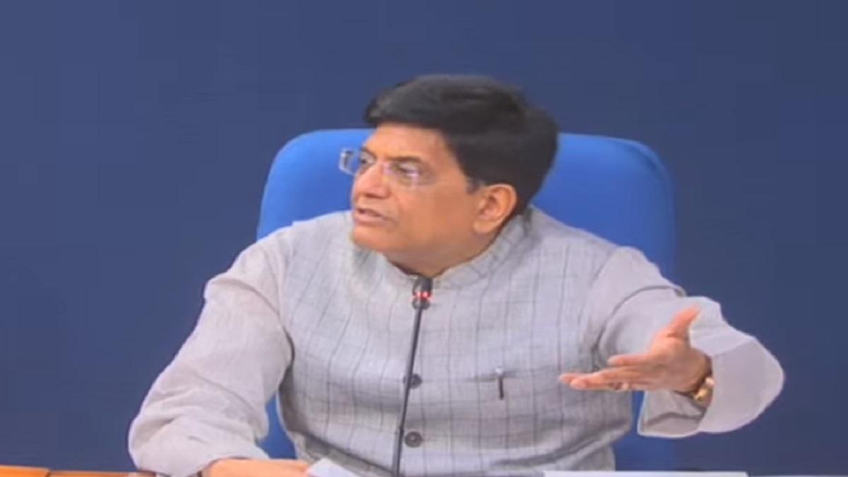 प्रेस ब्रीफिंग के दौरान केंद्रीय मंत्री पीयूष गोयल.(फोटो-Youtube)