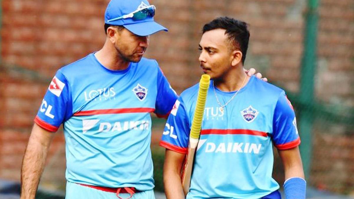 रिकी पोंटिंग और पृथ्वी शॉ