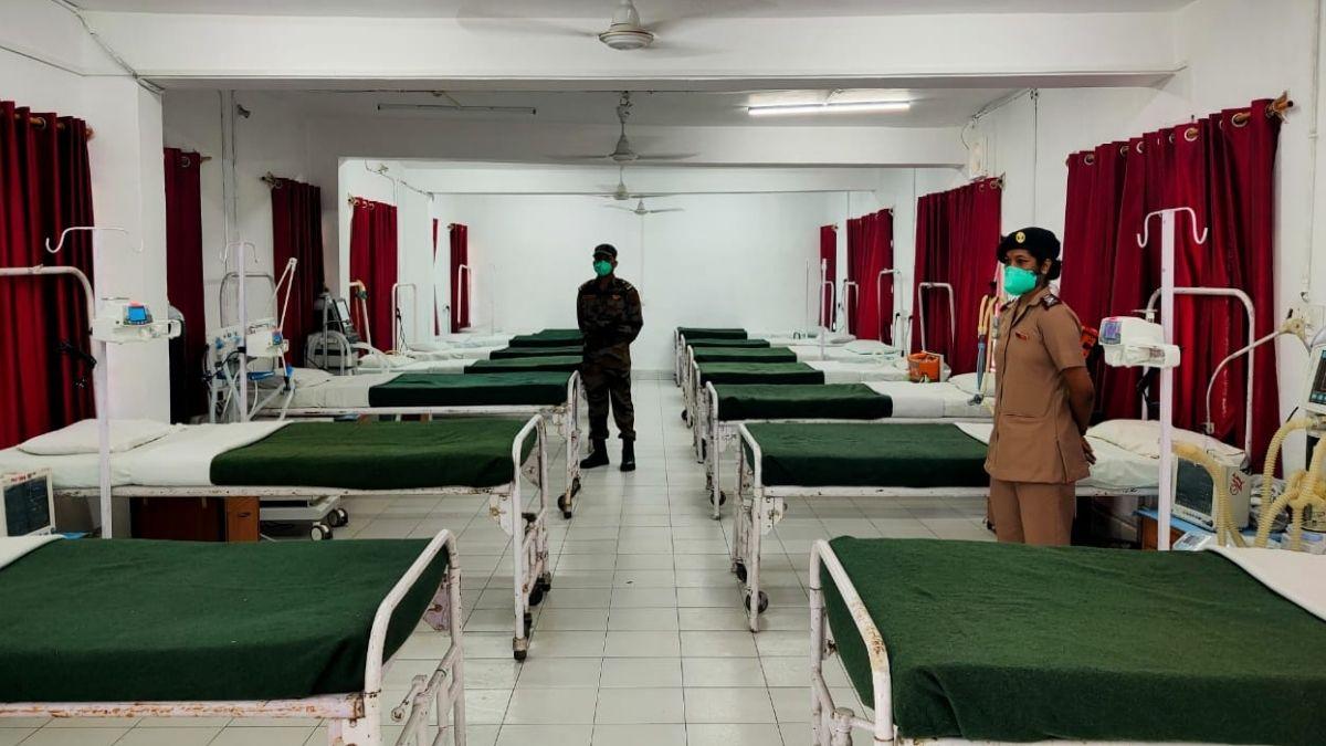भारतीय सेना ने बनाया पचास बेड का कोविड-19 हॉस्पिटल