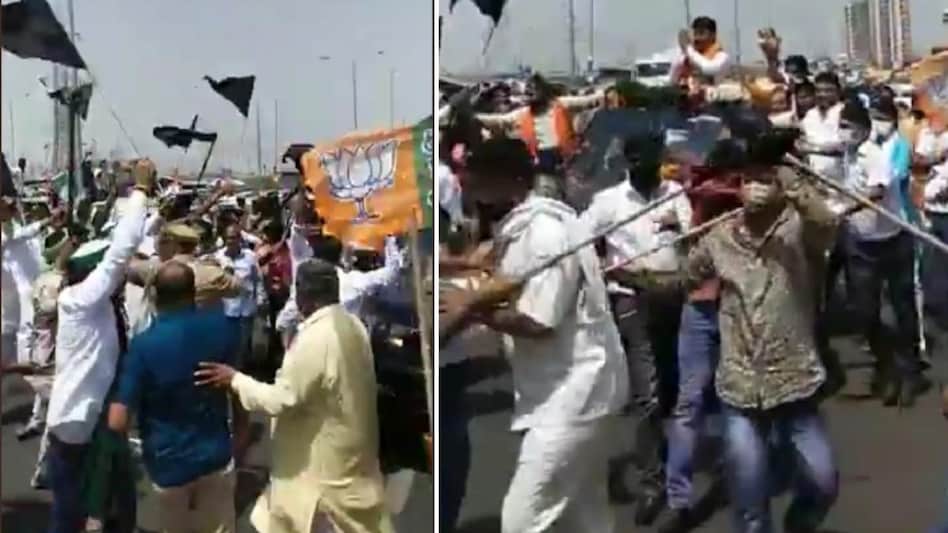 गाजीपुर बॉर्डर पर बीजेपी कार्यकर्ताओं और किसानों में झड़प
