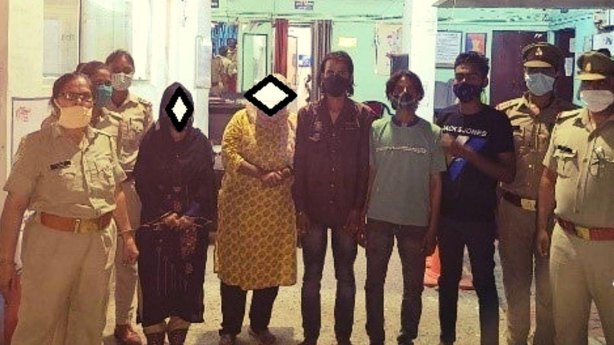 लखनऊ पुलिस द्वारा अरेस्ट किए गए गिरोह के सदस्य  