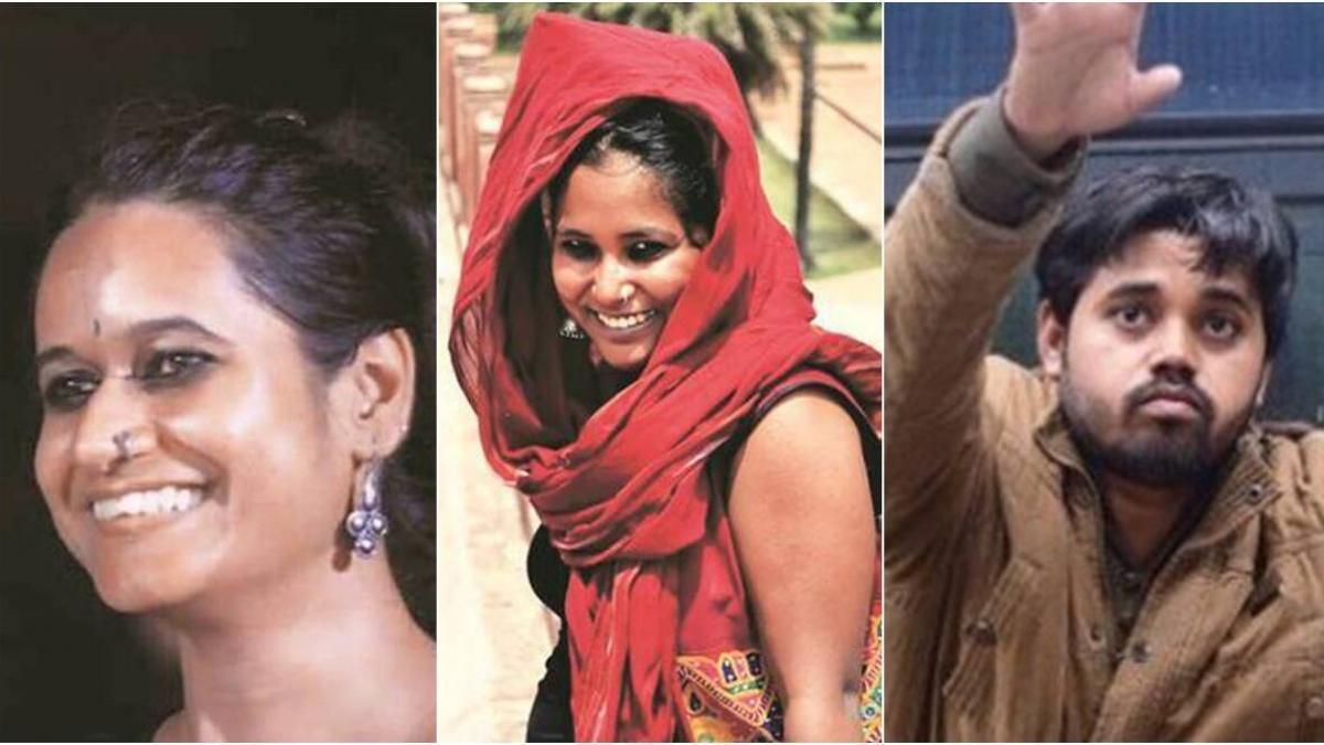 नताशा नरवाल, देवांगना कलिता और आसिफ इकबाल (File Photo)