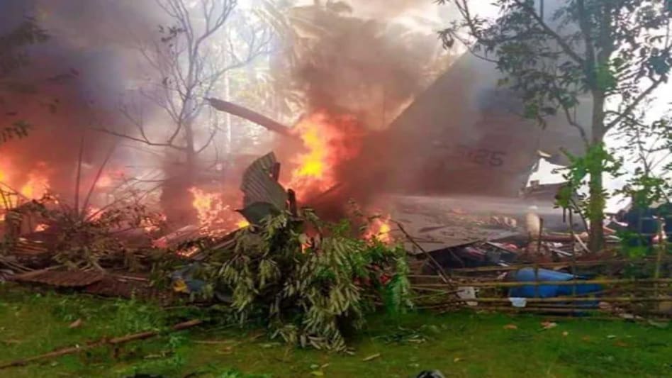 Philippine Military Plane Crashes With 96 People Aboard