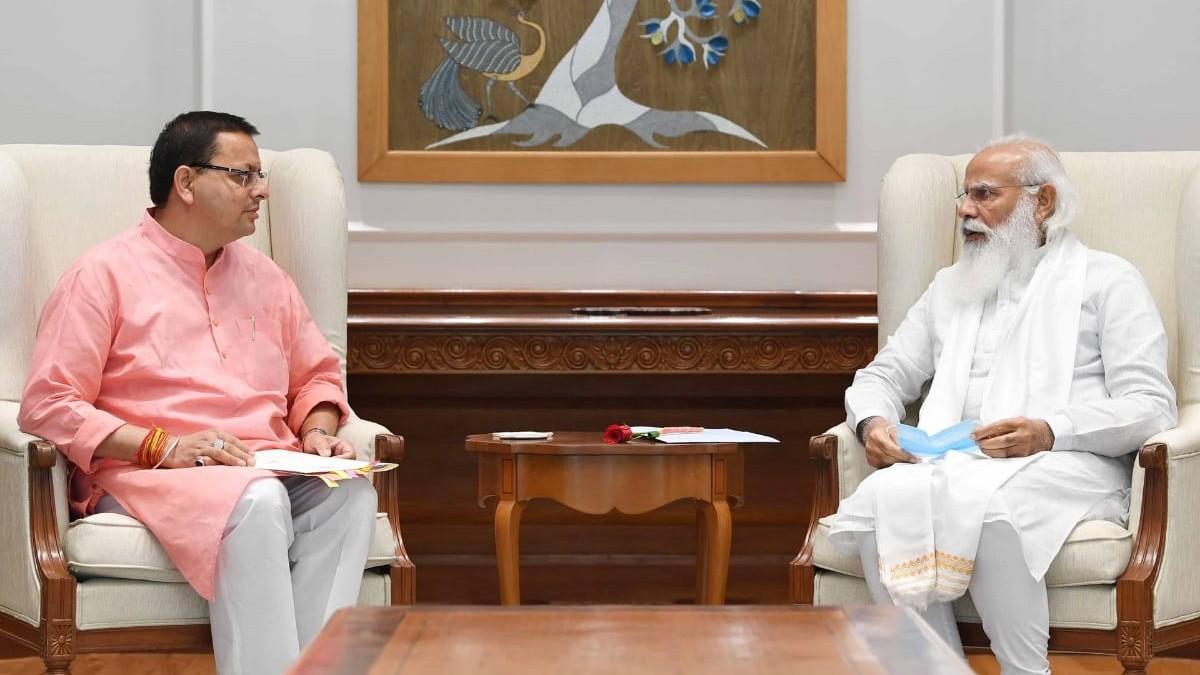 Uttarakhand CM Pushkar Singh Dhami meets PM Modi