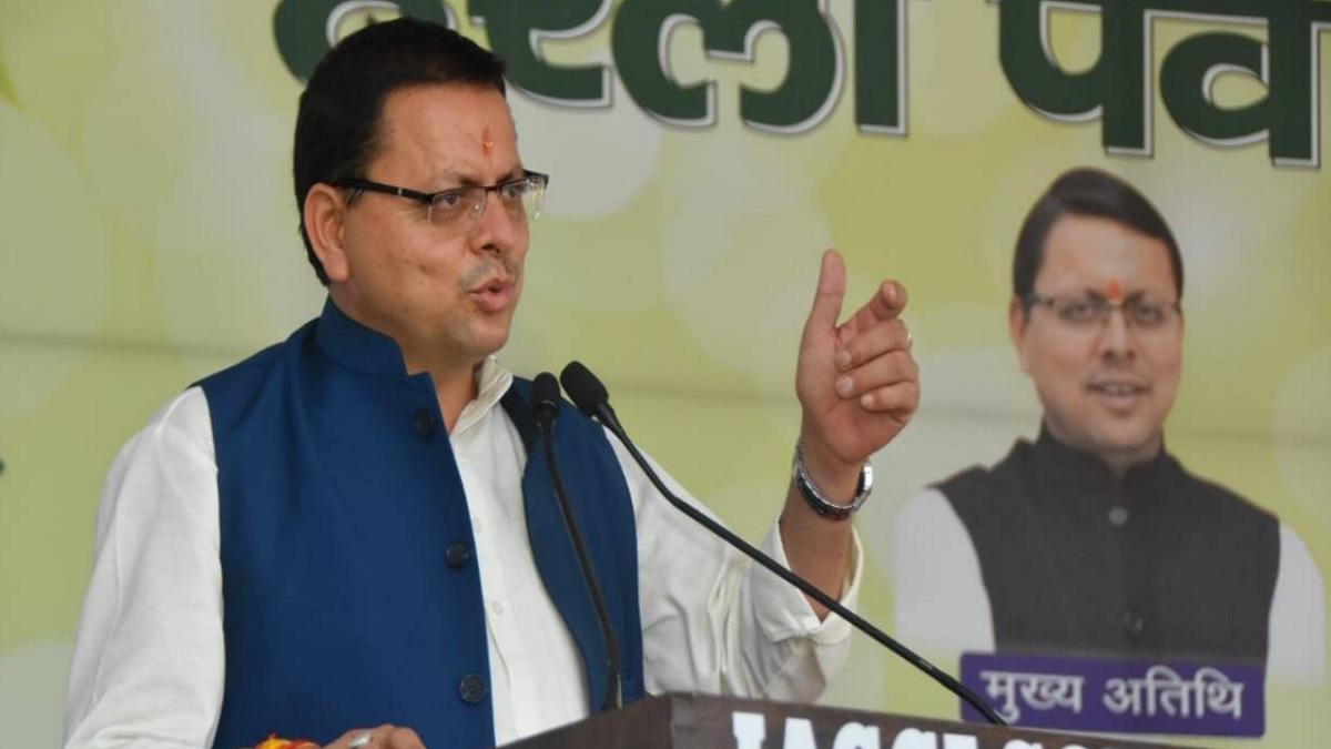 उत्तराखंड के मुख्यमंत्री पुष्कर सिंह धामी.