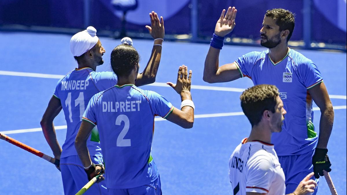 टोक्यो ओलंपिक में भारतीय पुरुष हॉकी टीम ने जीता कांस्य पदक (PTI)