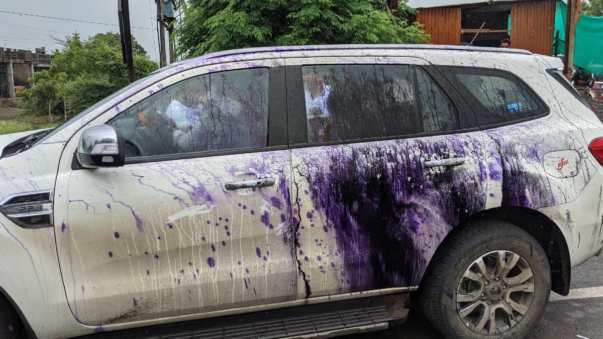 किरीट सोमैया की कार पर हुआ हमला. 