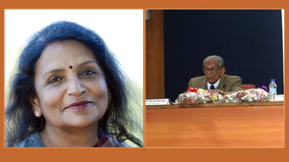यशोधारा मिश्र और एनएन पिल्लई [ सौजन्य फेसबुक ]