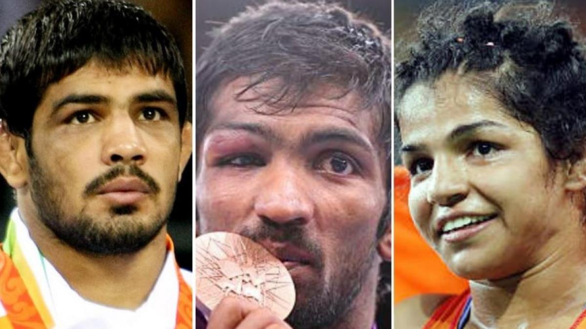 Sushil-Yogeshwar-Sakshi (Getty)