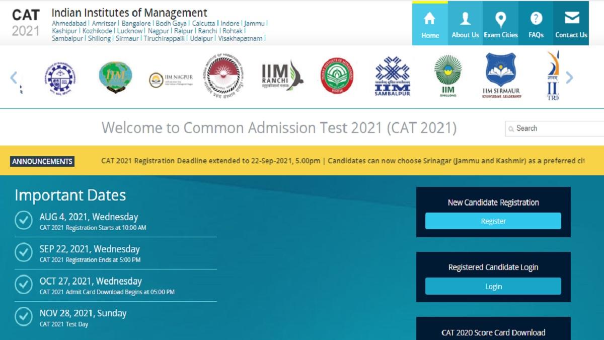 CAT Registration 2021: