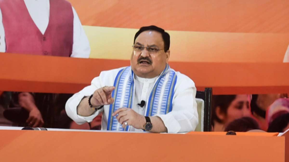 बीजेपी अध्यक्ष जेपी नड्डा ने की बूथ विजय अभियान की शुरुआत (पीटीआई)