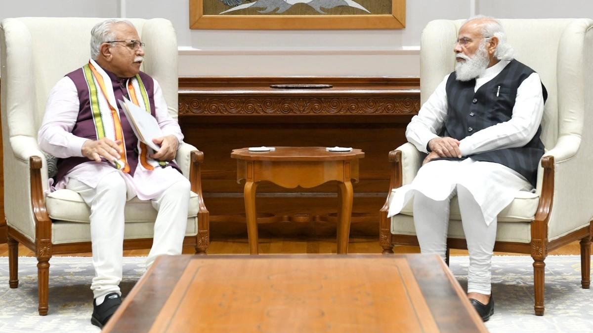 हरियाणा के सीएम खट्टर ने पीएम मोदी से मुलाकात की