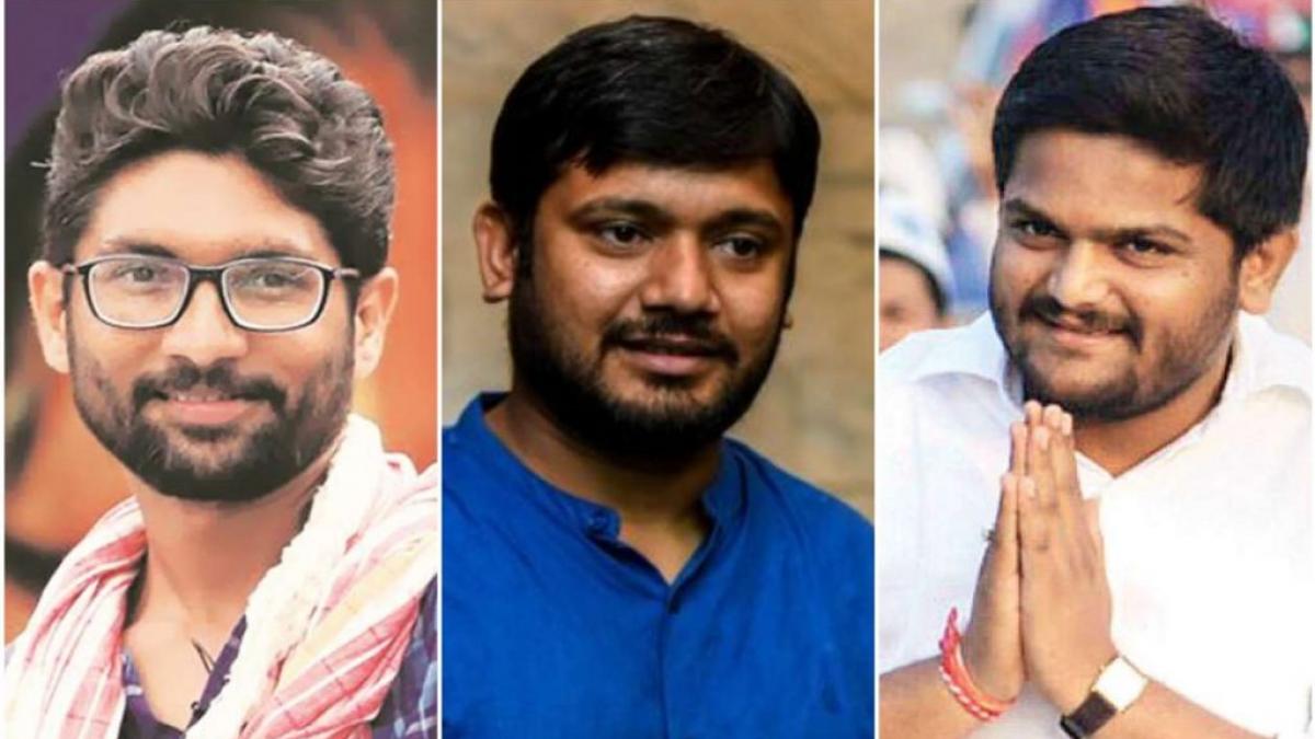 जिग्नेश मेवाणी, कन्हैया कुमार, हार्दिक पटेल