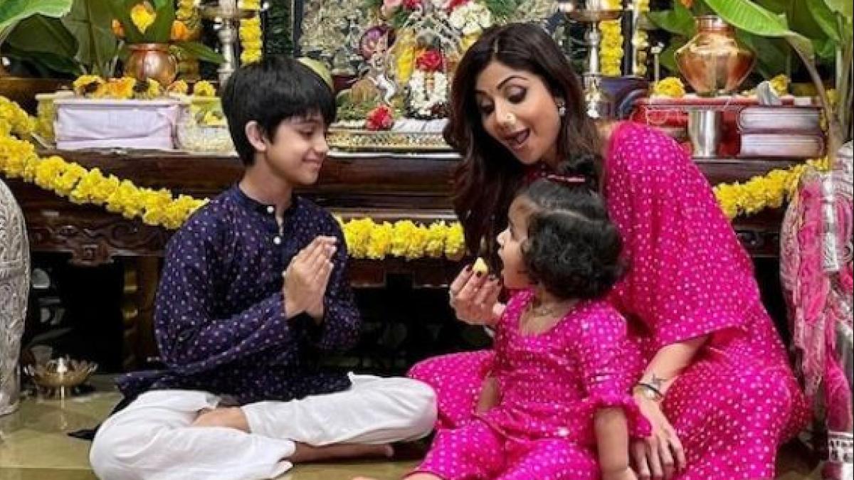 विआन और शमीशा संग शिल्पा शेट्टी