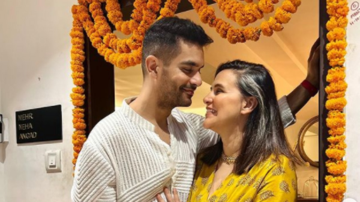 अंगद बेदी ने बेटे को किया फीड, देखकर पत्नी नेहा धूपिया ने पति पर लुटाया प्यार