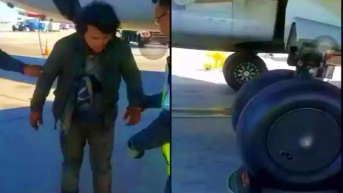 विमान के पहियों के पास बैठकर किया 'मौत का सफर', ढाई घंटे हवा में लटका रहा!