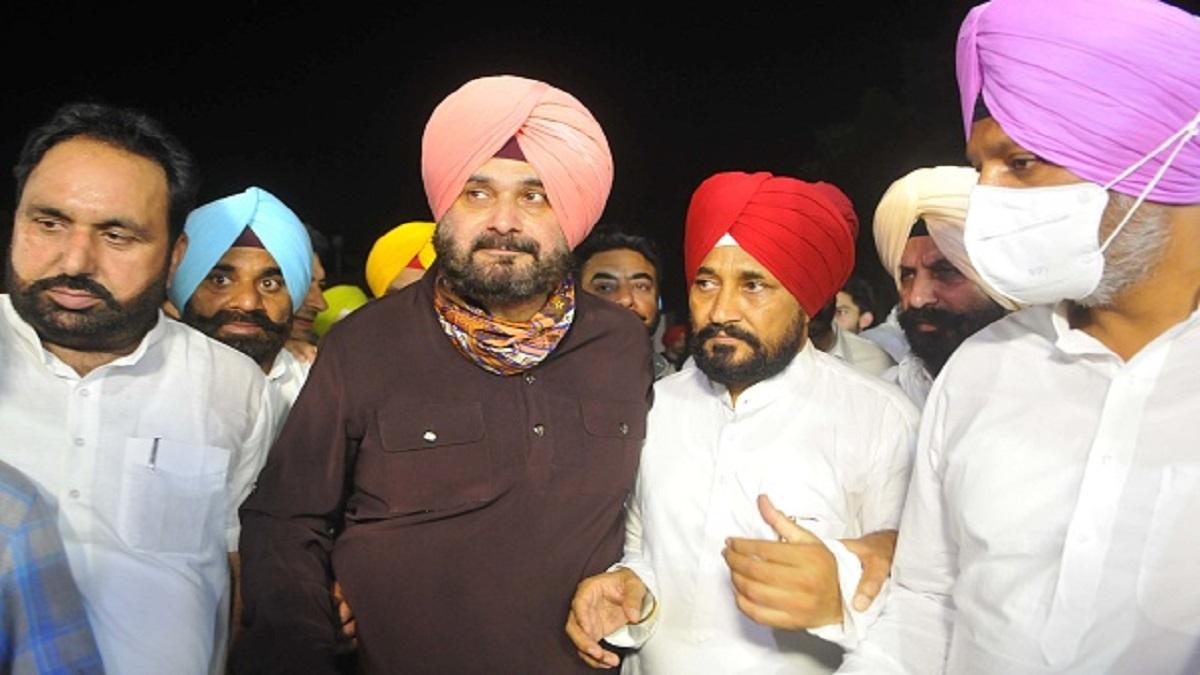 Navjot singh sidhu and Charanjit Singh channi