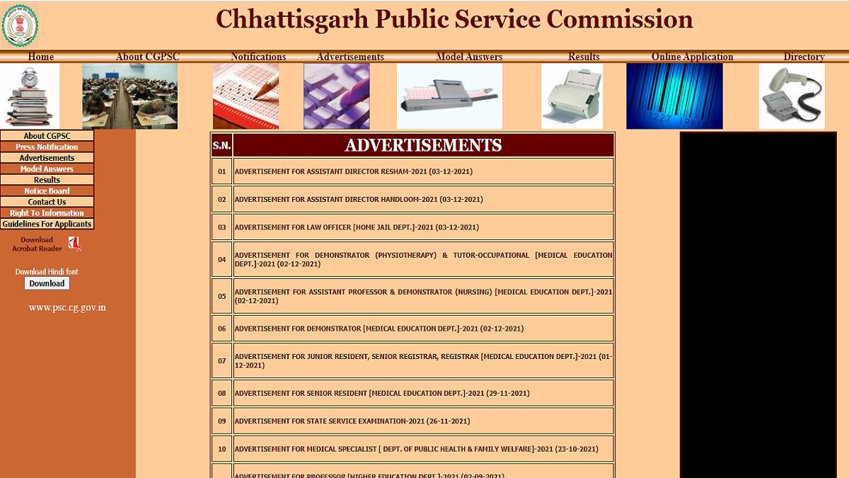 cgpsc recruitment 2022 notification