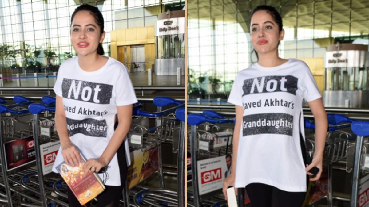 Urfi Javed Airport Look: 'गीता हाथ में आते ही बदल गईं उर्फी जावेद' एक्ट्रेस के नए आउटफिट से इम्प्रेस यूजर्स