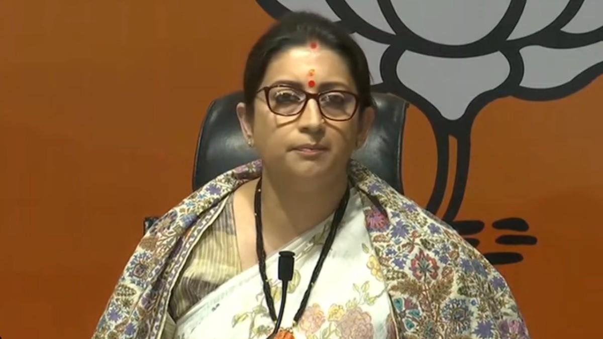 कांग्रेस की राजनीतिक आत्मा देर से जागी: स्मृति ईरानी 