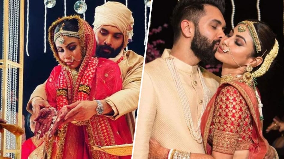 Mouni Roy Wedding: शादी के बाद दुल्हन मौनी रॉय संग रोमांटिक हुए सूरज नांबियार, देखें Inside Videos - naagin fame mouni roy goa wedding unseen videos photos viral tmov - AajTak
