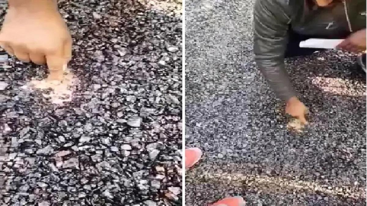 पीडब्ल्यूडी की बनाई सड़क 24 घंटे भी नहीं टिक पाई.  (Representative image)